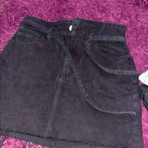 Black Denim Skirt